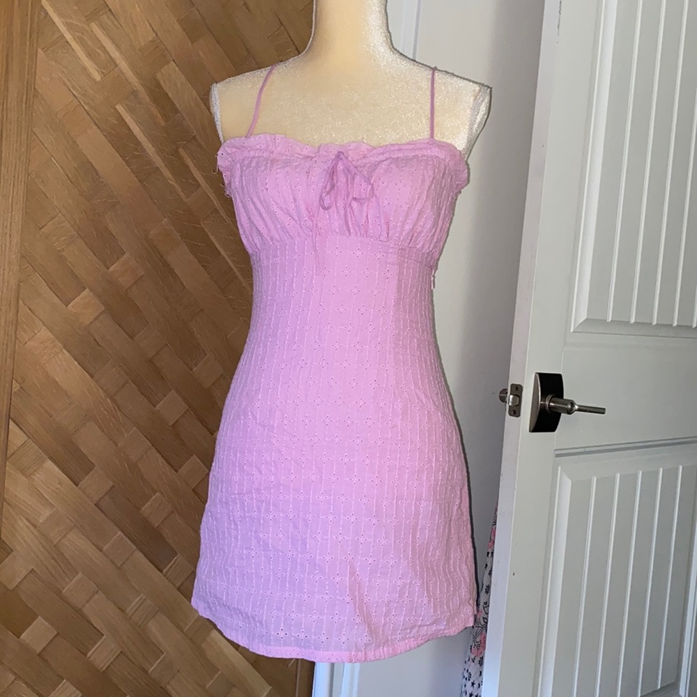PINK EYELET DRESS